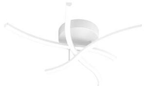 Plafoniera Moderna Tornado Alluminio Bianco Led 24W