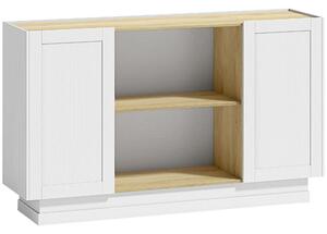 HOMCOM Credenza da 133 cm con 2 Ripiani Aperti e 2 Armadietti | Aosom Italy