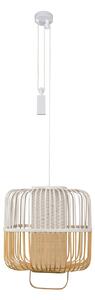Lampada a sospensione Forestier, Bamboo, dimmerabile, Bianco, Sala da pranzo, Bambù, Design