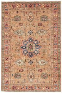 Tappeto Kazak Fine Pakistan Geometrico Beige Blu 126x192 Cm