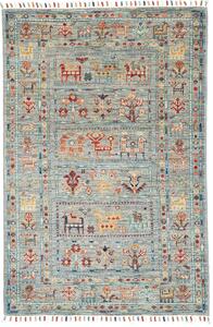 Tappeto Rubin Pakistan Geometrico Azzurro Grigio 80x120 Cm