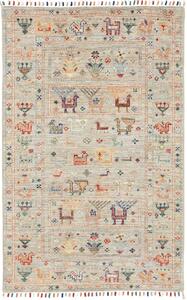 Tappeto Rubin Pakistan Floreale Grigio Chiaro Policromo 80x124 Cm