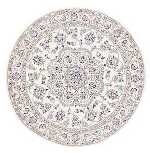 Tappeto Nain 9la Persia Medaglione Avorio Blu 105x105 Cm