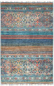 Tappeto Rubin Pakistan Astratto Blu Arancione 97x152 Cm