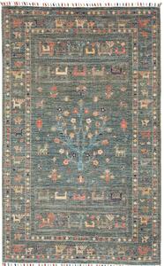Tappeto Rubin Pakistan Geometrico Verde Petrolio Multicolore 95x156 Cm