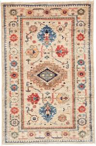 Tappeto Kazak Fine Pakistan Medaglione Beige Blu 80x122 Cm