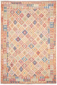 Tappeto Kilim Afghanistan Geometrico Multicolore Pastello 203x301 Cm