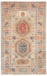 Tappeto Kazak Fine Pakistan Geometrico Beige Rosso 76x127 Cm
