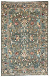 Tappeto Zigler Fine Pakistan Floreale Verde Petrolio Oro 97x154 Cm