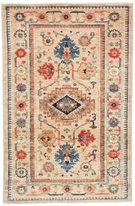 Tappeto Kazak Fine Pakistan Medaglione Beige Blu 79x123 Cm