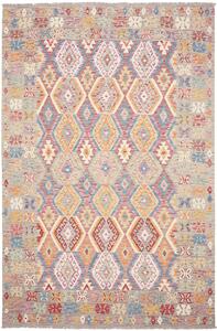 Tappeto Kilim Afghanistan Geometrico Multicolore Pastello 203x304 Cm