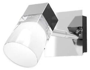 Applique Contemporanea Sunny Metallo Cromo Vetro Satinato 1 Luce G9