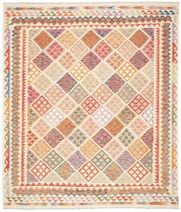 Tappeto Kilim Afghanistan Geometrico Multicolore Pastello 259x298 Cm