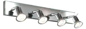 Applique Contemporanea Nuts Metallo Cromo Vetro Trasparente 4 Luci Gu10