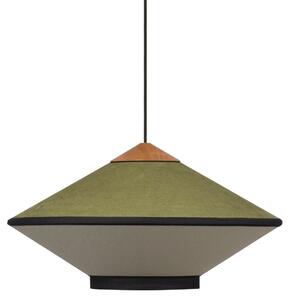 Lampada a sospensione Forestier, Cymbal, dimmerabile, Verde, Sala da pranzo, Tessuto / Tessile, Design