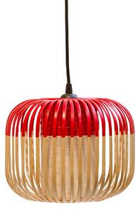Lampada a sospensione Forestier, Bamboo, dimmerabile, Rosso, Soggiorno, Bambù, Design