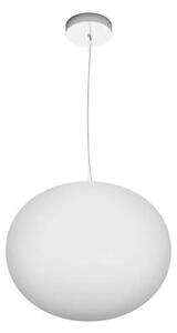 Sospensione Contemporanea Soft Metallo Cromo Vetro Acidato Opaco 1 Luce E27 35Cm