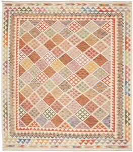 Tappeto Kilim Afghanistan Astratto Multicolore Pastello 260x291 Cm