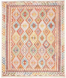 Tappeto Kilim Afghanistan Geometrico Arancione Multicolore 256x305 Cm
