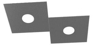 Applique Moderna Eccentric Metallo Grigio Antracite 2 Luci Gx53
