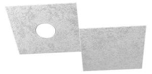 Applique Moderna 2 Moduli Eccentric Metallo Foglia Argento 1 Luce Gx53