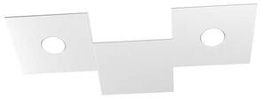Applique Moderna 3 Moduli Eccentric Metallo Grigio 2 Luci Gx53