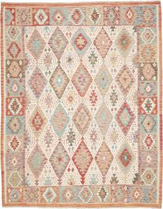 Tappeto Kilim Afghanistan Astratto Crema Pastello 201x250 Cm