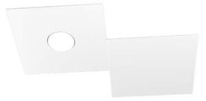 Applique Moderna 2 Moduli Eccentric Metallo Bianco 1 Luce Gx53
