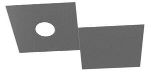 Applique Moderna 2 Moduli Eccentric Metallo Grigio Antracite 1 Luce Gx53