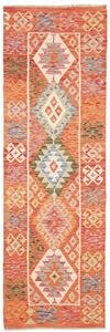 Tappeto Kilim Afghanistan Geometrico Arancio Policromo 78x248 Cm