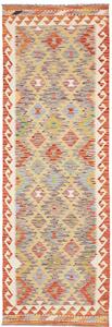 Tappeto Kilim Afghanistan Geometrico Arancio Beige 79x245 Cm