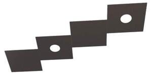 Applique Moderna 4 Moduli Eccentric Metallo Marrone 2 Luci Gx53