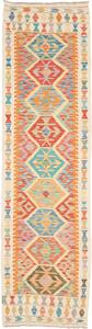 Tappeto Kilim Afghanistan Geometrico Multi-colore Vivace 78x290 Cm