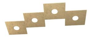 Applique Moderna Eccentric Metallo Foglia Oro 4 Luci Gx53