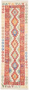 Tappeto Kilim Afghanistan Geometrico Rosso Beige 73x241 Cm