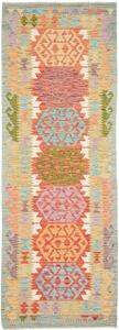 Tappeto Kilim Afghanistan Astratto Multicolor Pastello 85x247 Cm