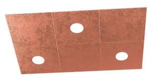 Applique Moderna 6 Moduli Eccentric Metallo Foglia Rame 3 Luci Gx53