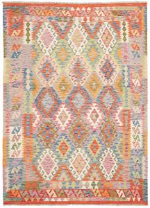 Tappeto Kilim Afghanistan Astratto Multicolore Vivace 181x250 Cm