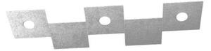 Applique Moderna 5 Moduli Eccentric Metallo Foglia Argento 3 Luci Gx53