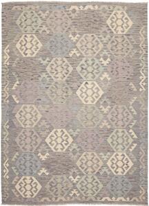 Tappeto Kilim Afghanistan Astratto Grigio Beige 177x239 Cm