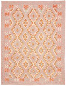 Tappeto Kilim Afghanistan Geometrico Rosa Arancio 182x236 Cm