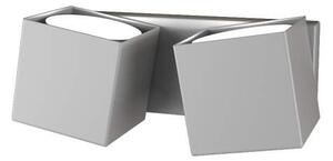 Applique Moderna Rotation Metallo Grigio 2 Luci Gx53