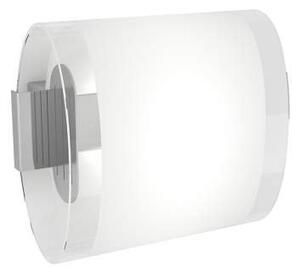 Applique Contemporanea Oval Tube Metallo Cromo Vetro Satinato Trasp 1 Luce G9