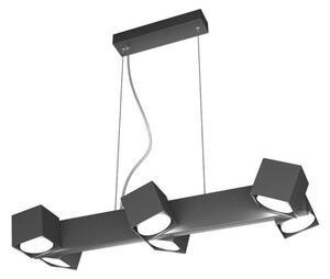 Sospensione Moderna Rotation Metallo Grigio Antracite 6 Luci Gx53