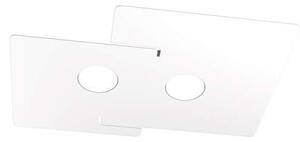 Plafoniera Moderna Echo Metallo Bianco 2 Luci Gx53