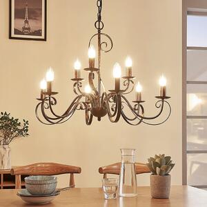 Lampadari Lindby, Caleb, dimmerabile, Marrone / Ruggine, Corridoio, Metallo, Campagna / rustico