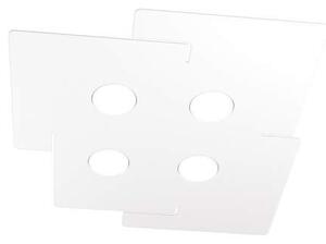 Plafoniera Moderna Echo Metallo Bianco 4 Luci Gx53