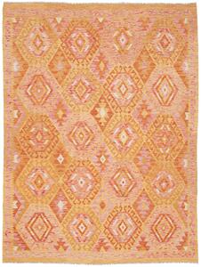 Tappeto Kilim Afghanistan Astratto Arancione Pesca Rosa 172x230 Cm
