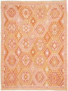 Tappeto Kilim Afghanistan Geometrico Arancione Rosa 173x230 Cm