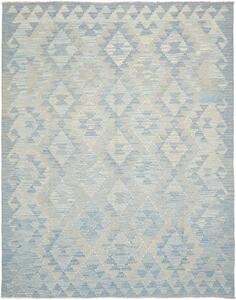 Tappeto Kilim Afghanistan Geometrico Azzurro Beige Chiaro 180x231 Cm